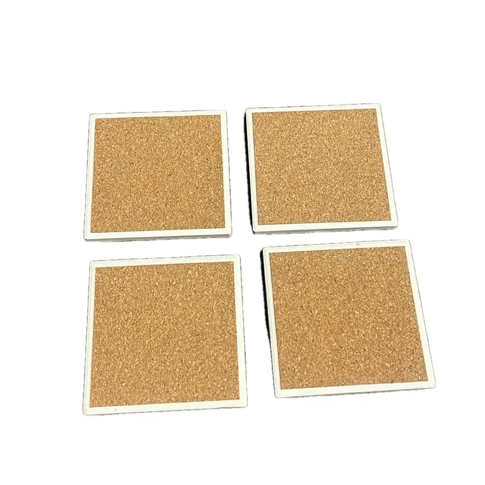 porcelain wine coasters with cork bottom set of four
